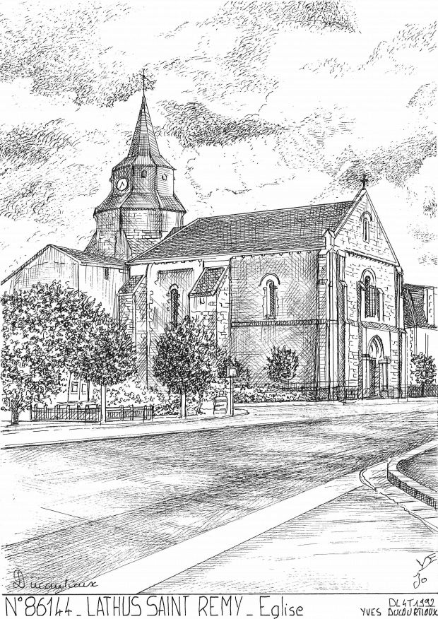 N 86144 - LATHUS ST REMY - église